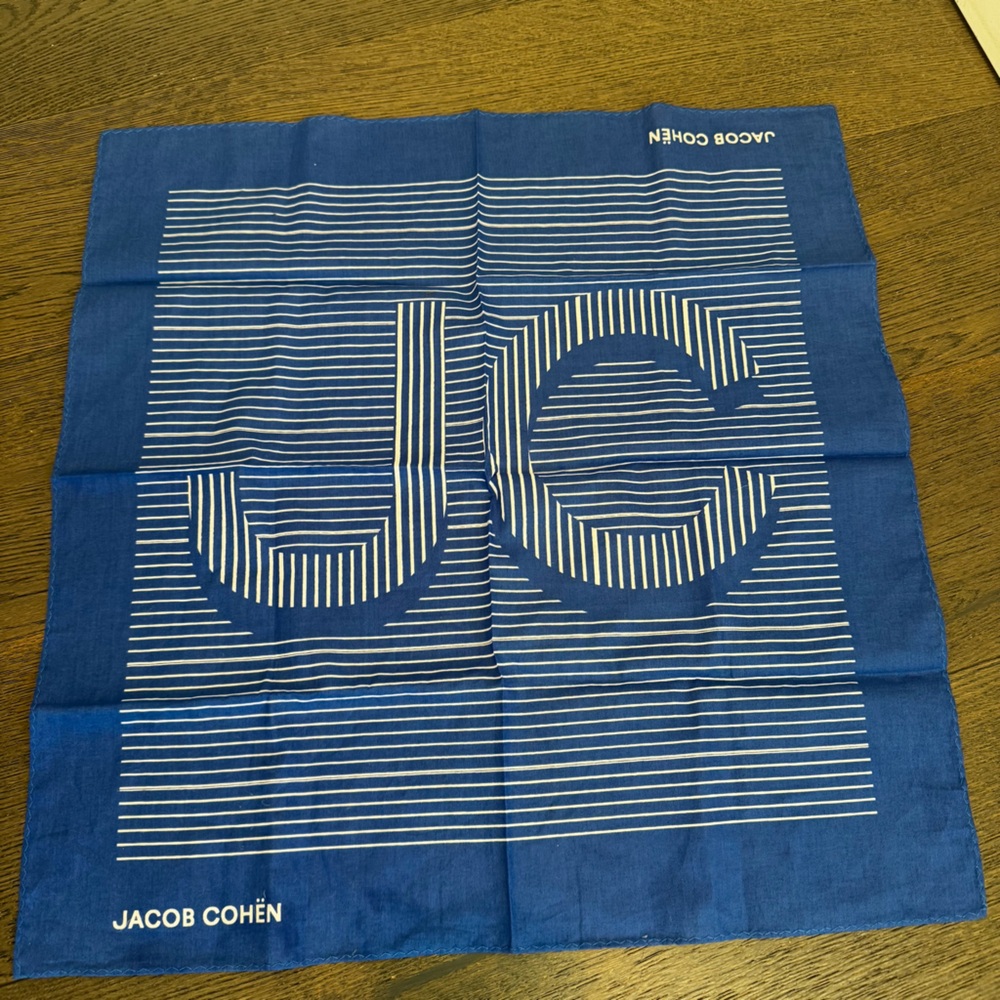 Jacob Cohen Blue Striped Scarf